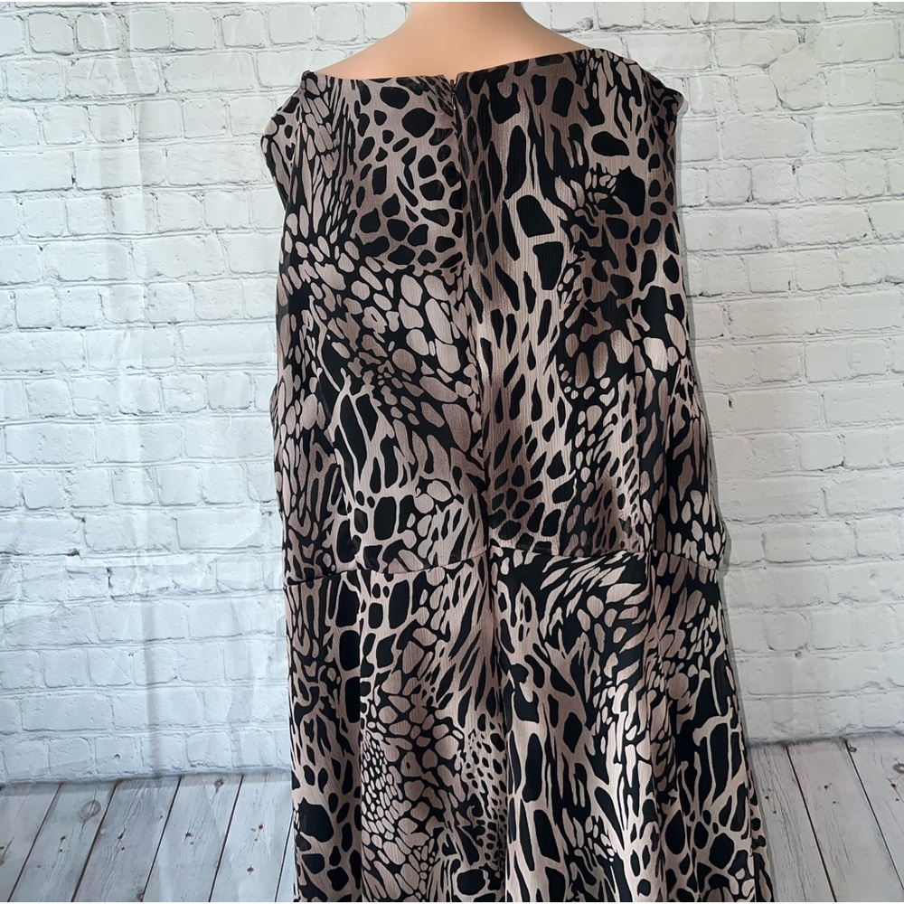 Dress Barn Gray, Brown & Black Cheetah Print dress size 22 - Picture 7 of 8